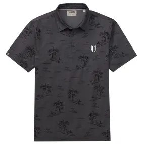 Astoria Print Polo Vintage Black Islands - SS23