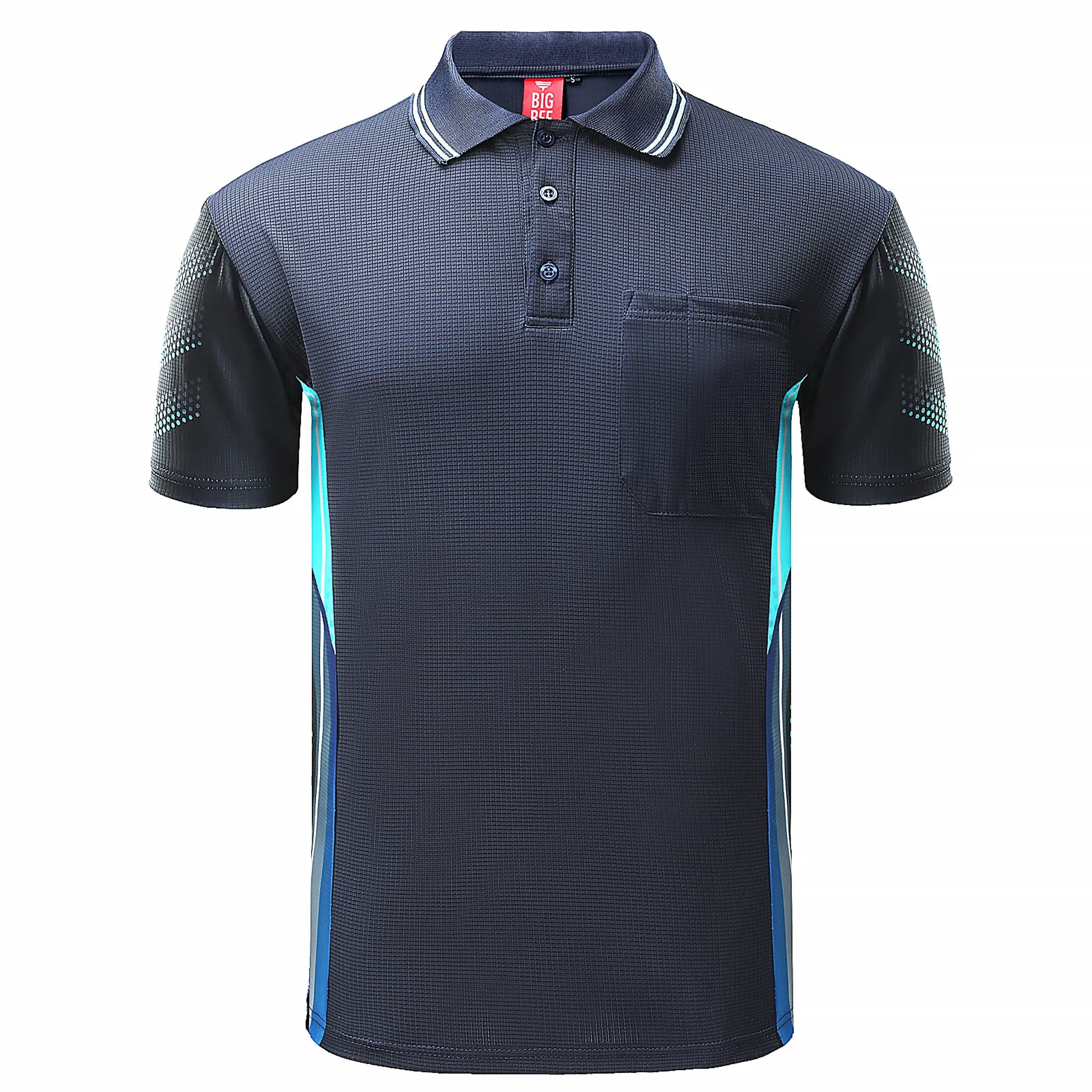 Big Bee Tech-Vent Mens Polo Shirts, Short Sleeve