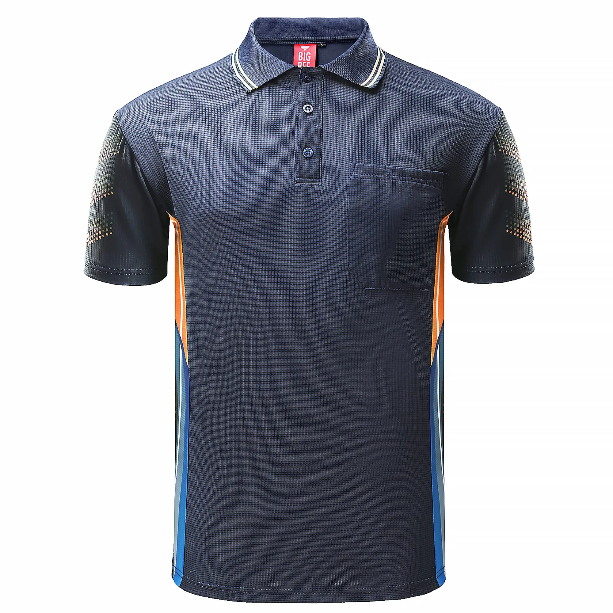 Big Bee Tech-Vent Mens Polo Shirts, Short Sleeve