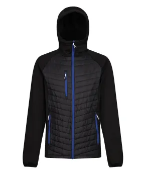 Black/New Royal - Navigate hybrid hooded jacket