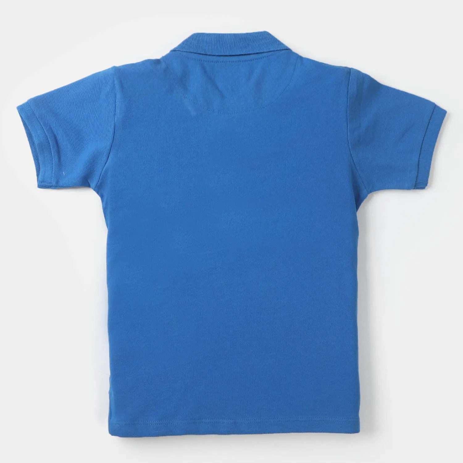 Boys Cotton Polo Basic T-Shirt - Indigo Blue