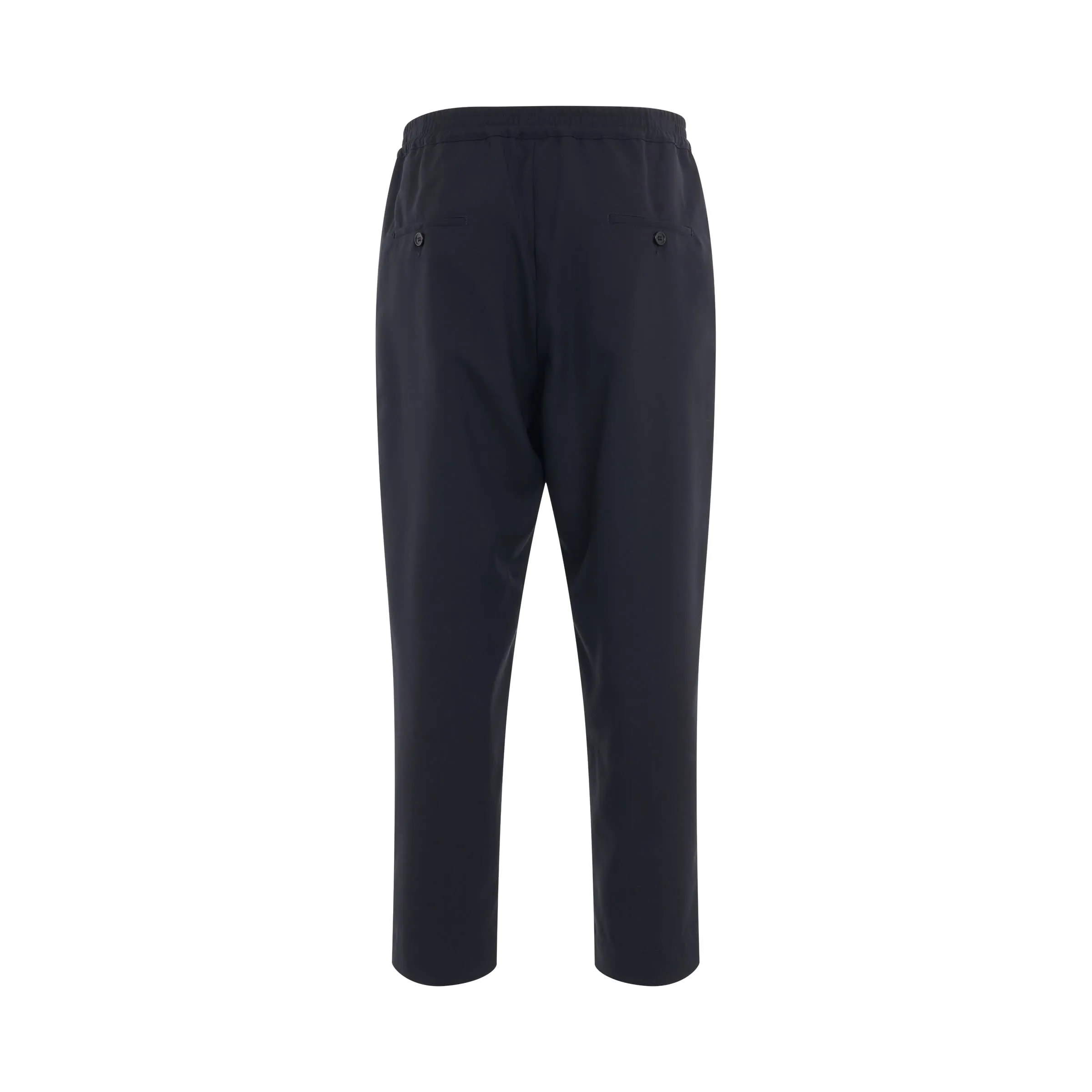 Button Loose Fit Trousers in Blue/Black