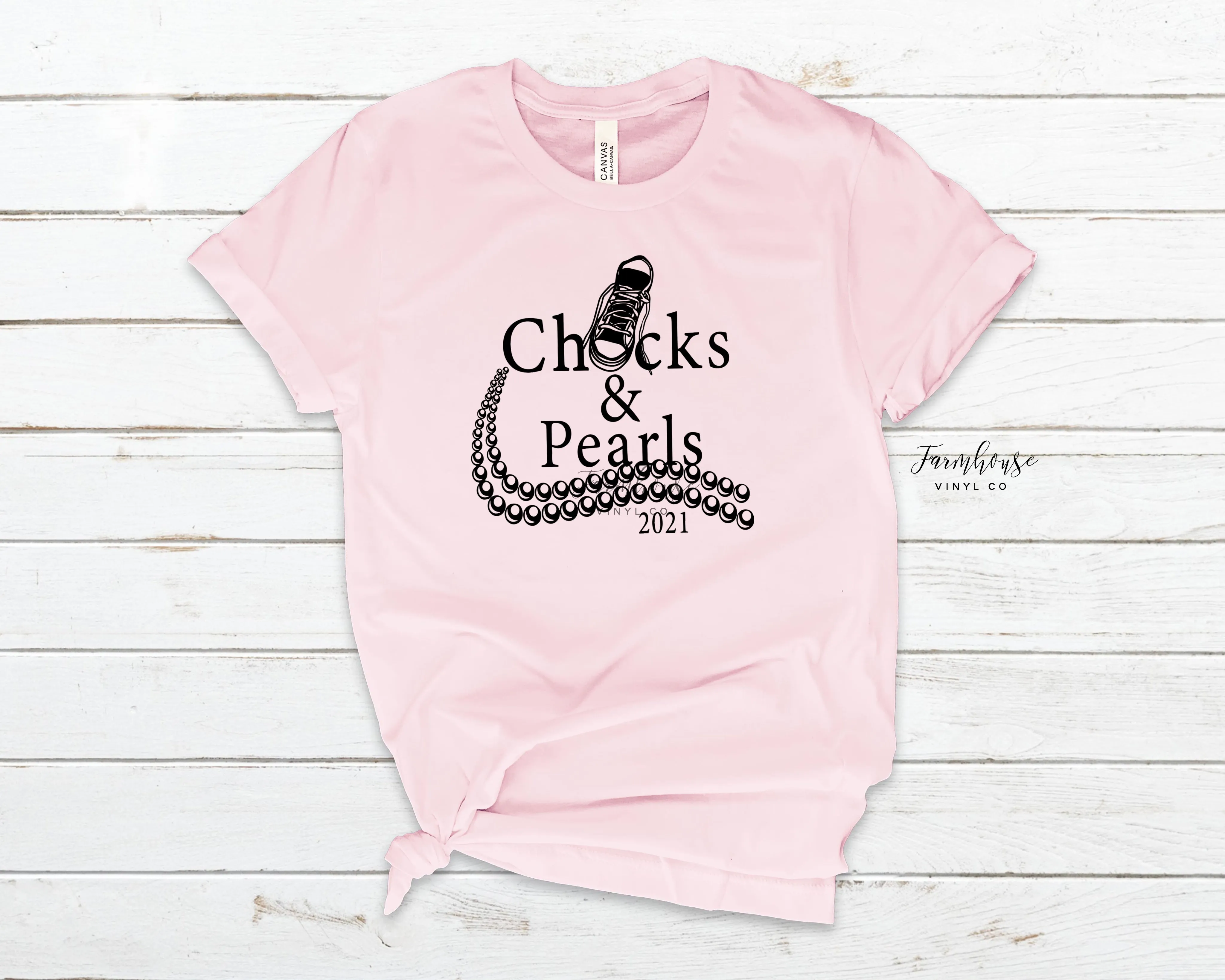 Chucks and Pearls Short Sleeve Shirt