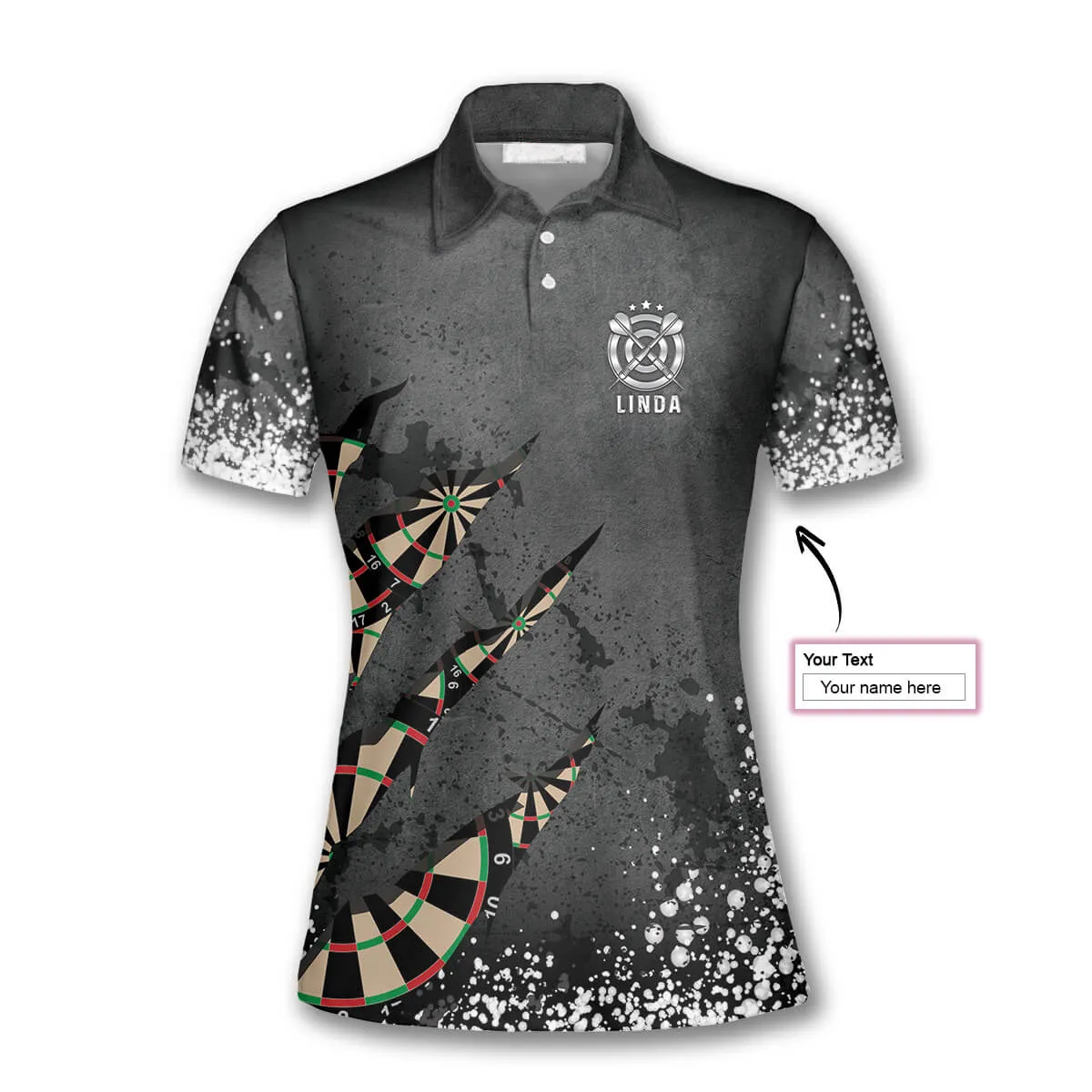 Darts Paint Splash Custom Darts Shirts for Women, Dart Player Shirt