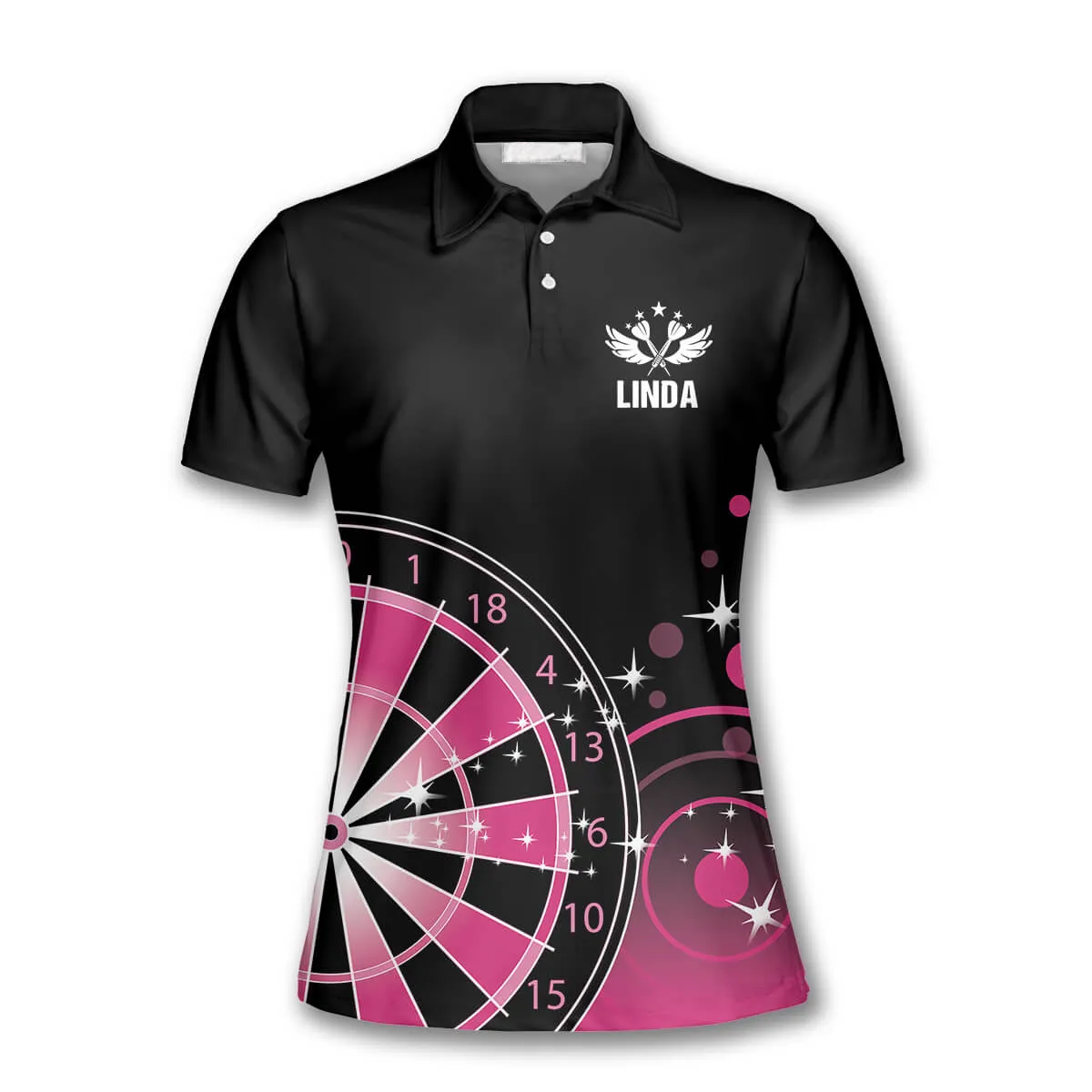 Darts Wings Black Pink Custom Darts Shirts for Women