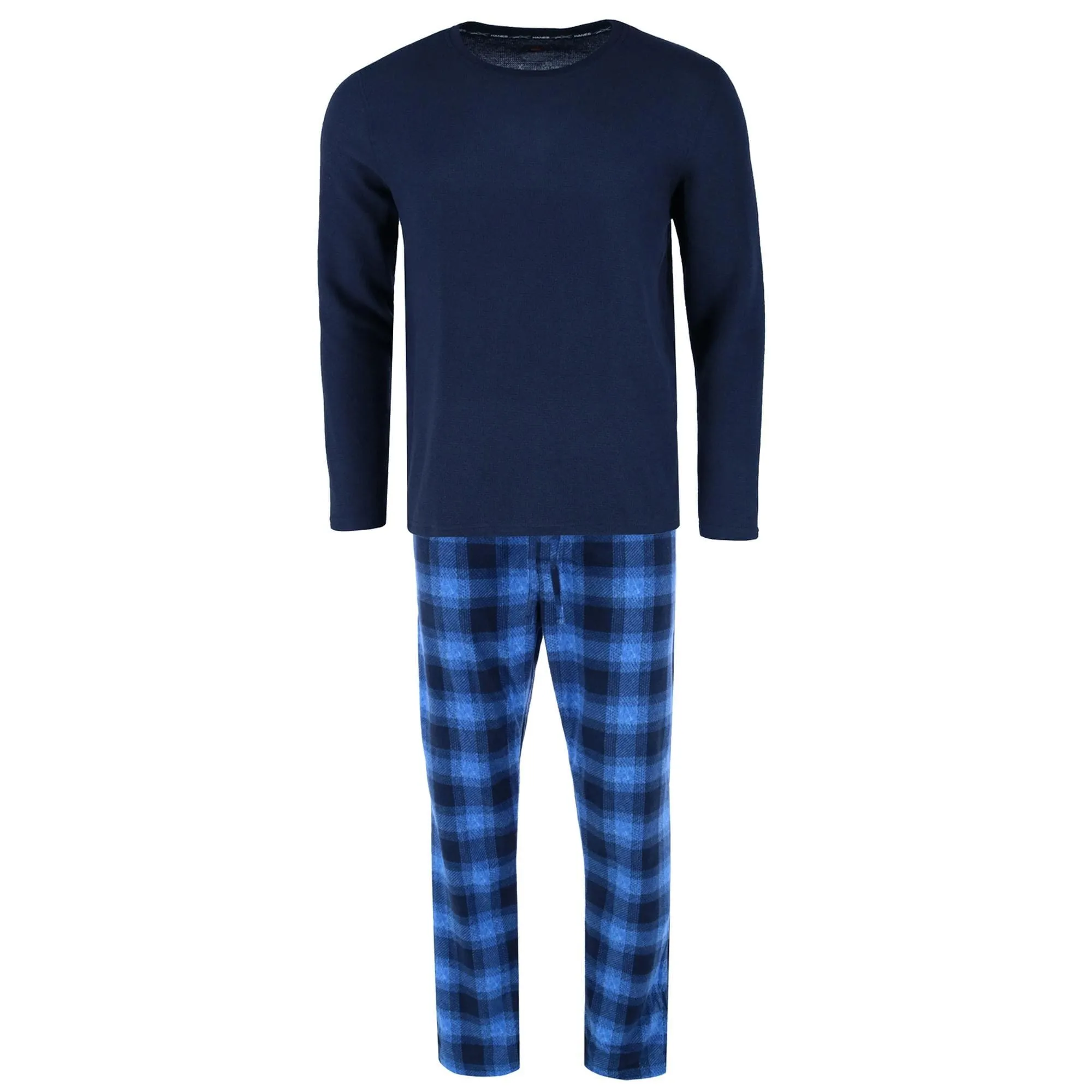 Hanes Men's Big and Tall X Temp Micro Fleece Pajama Set