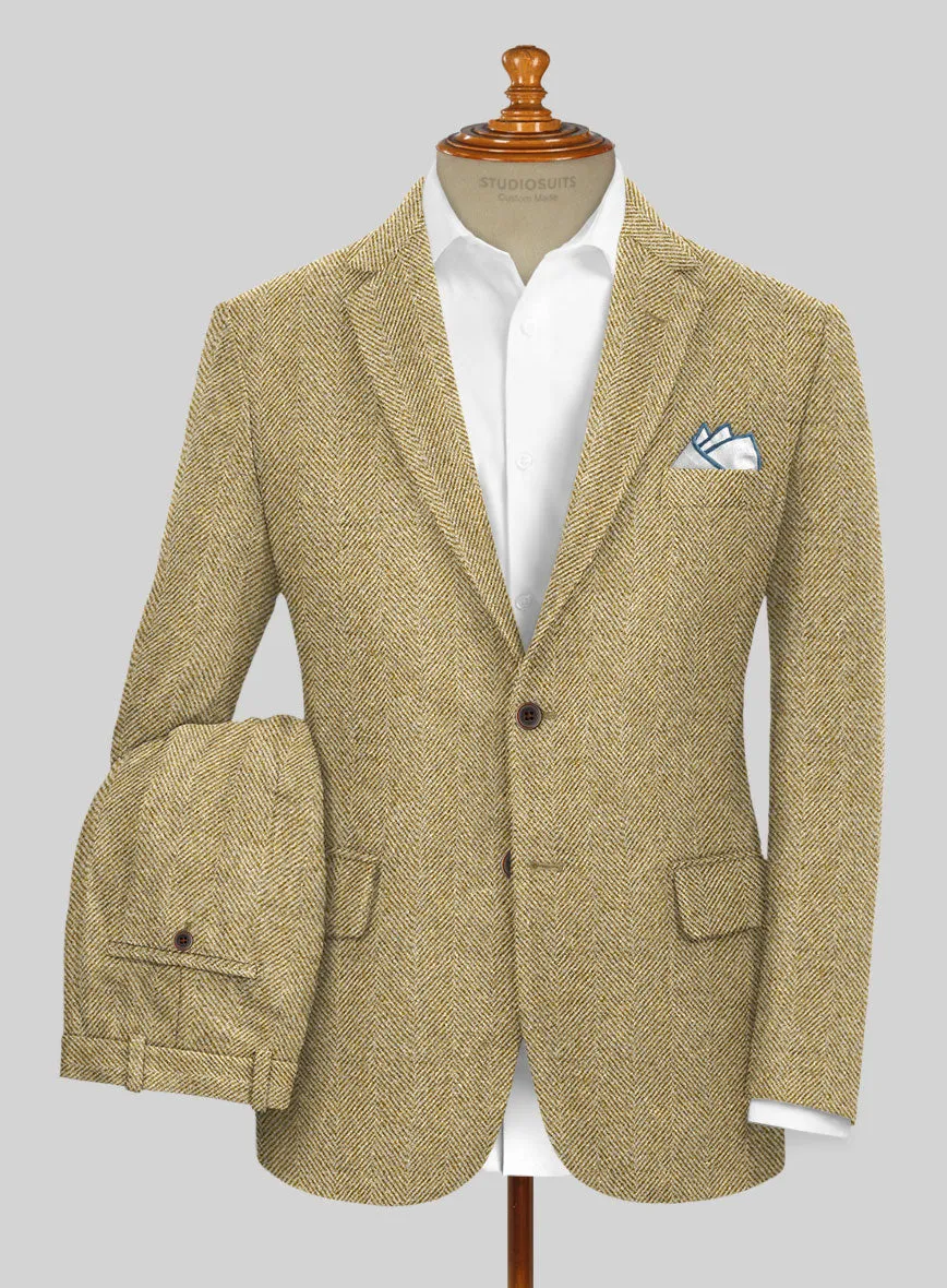 Highlander Heavy Beige Herringbone Tweed Suit