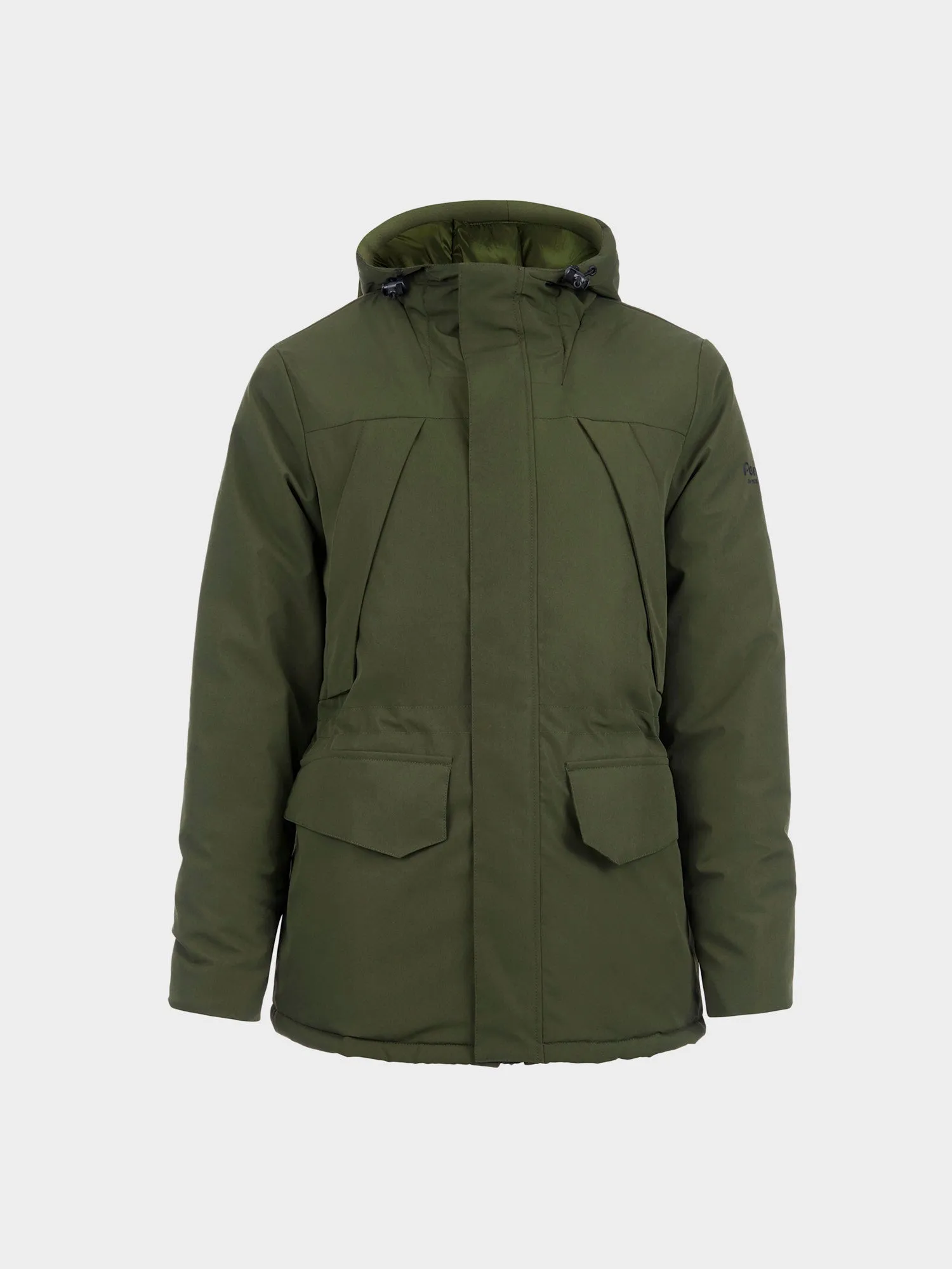 Hudson Script Technical Parka Jacket in Forest Night