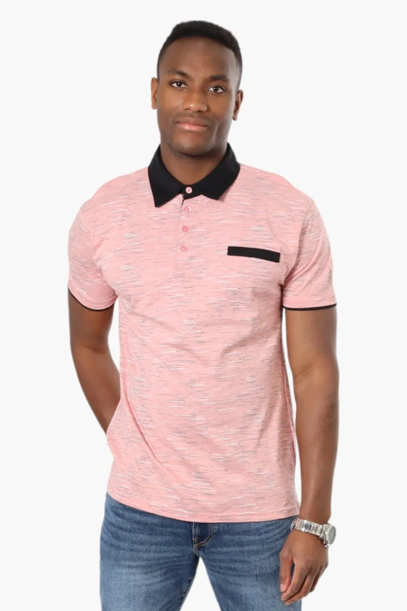 Jay Y. Ko Patterned Front Pocket Polo Shirt - Pink