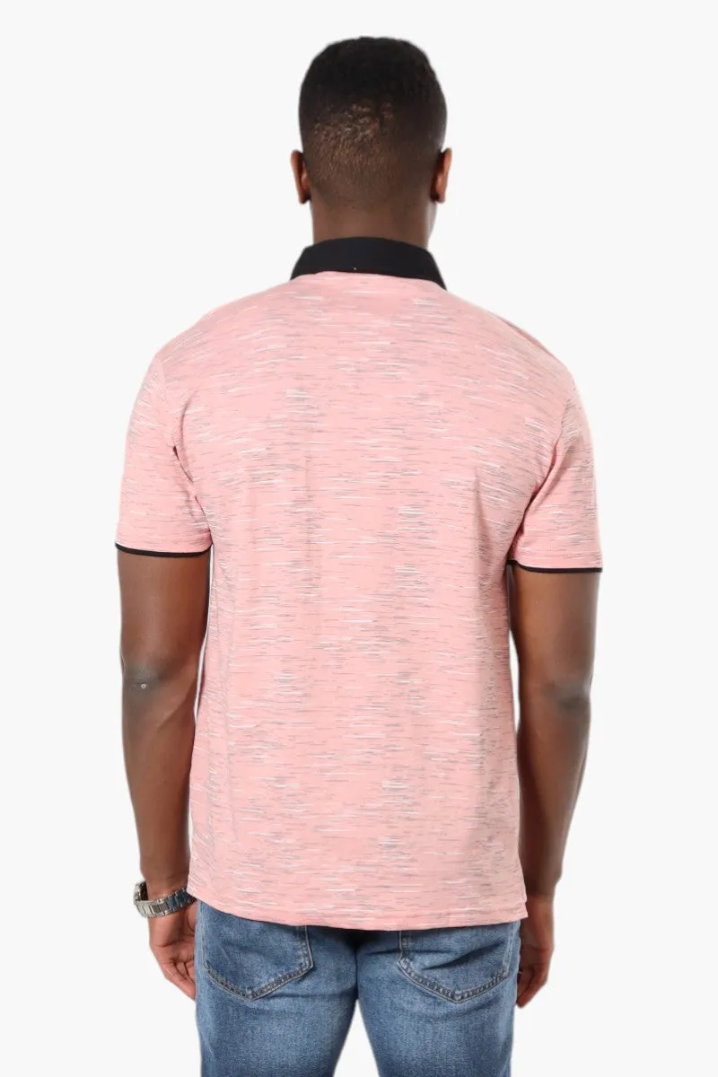 Jay Y. Ko Patterned Front Pocket Polo Shirt - Pink