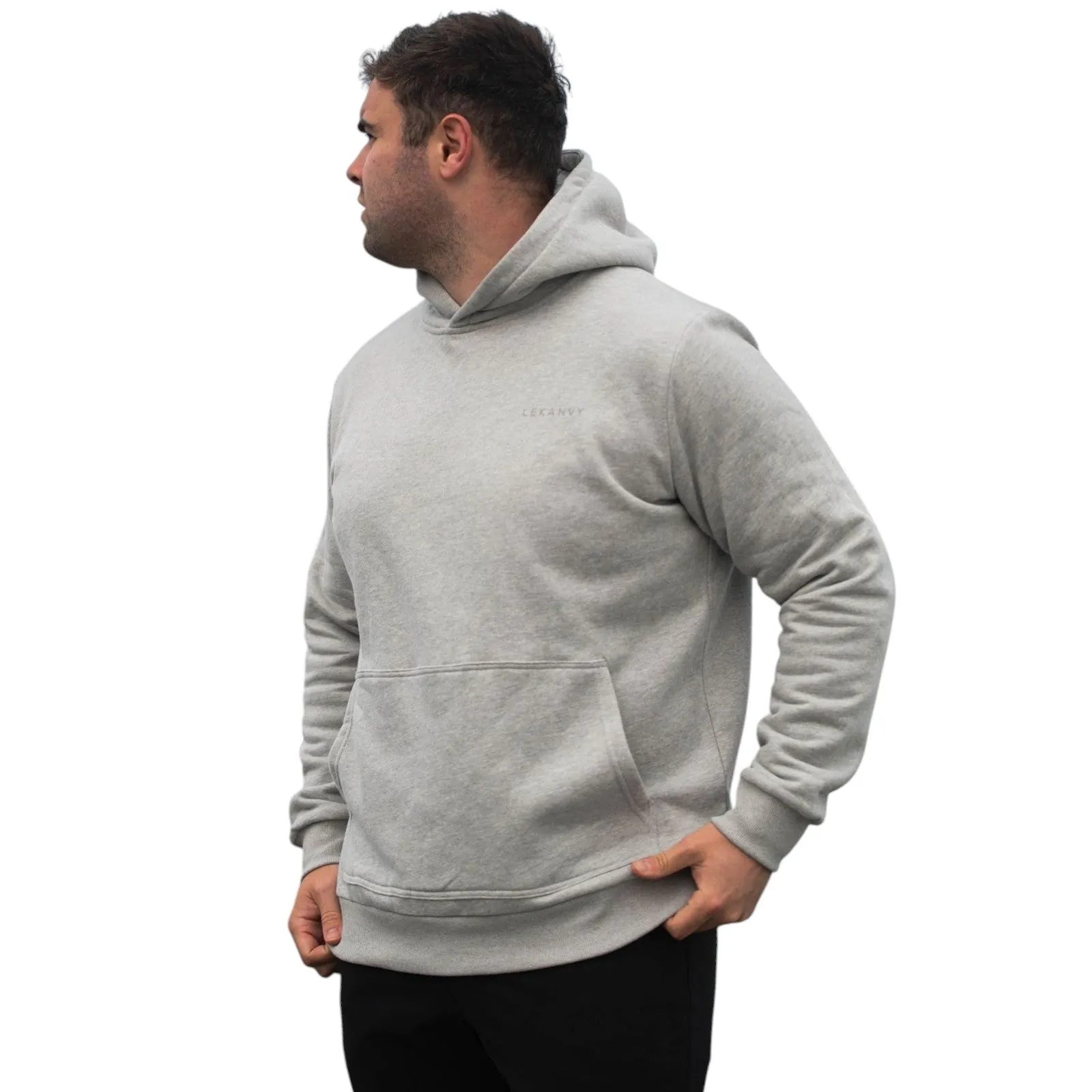 LeKanvy Everyday Flc Hoodie Melange Grey