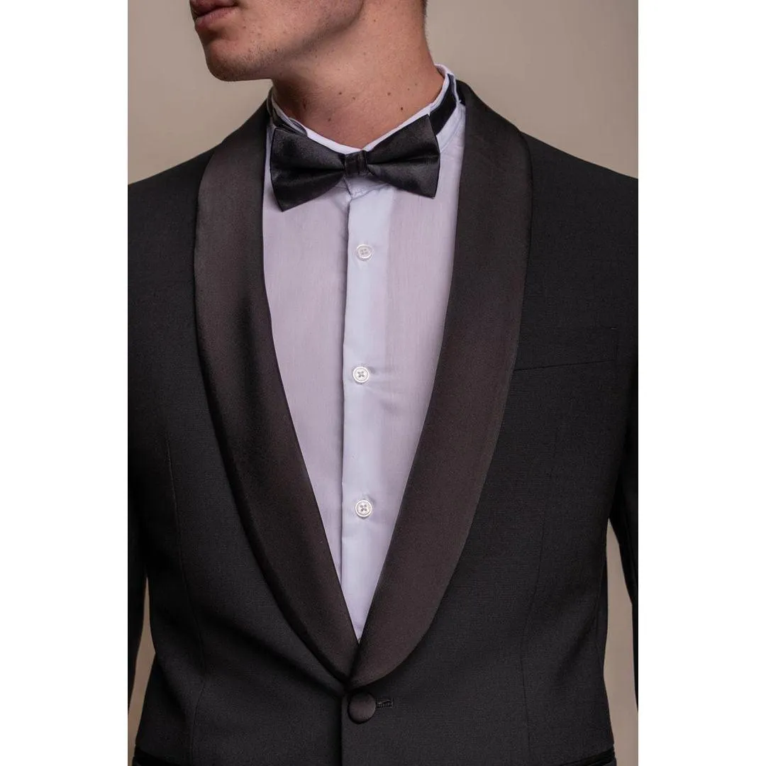 Mens Black Tuxedo 2 Piece Shawl Collar Suit