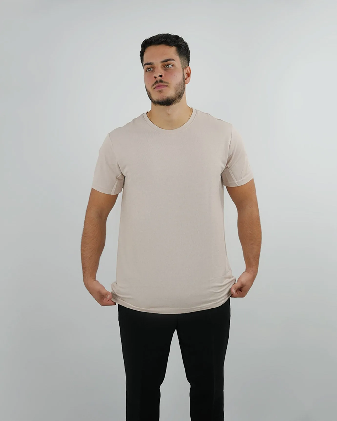 Mulberry Silk T-shirt - Light Kaki