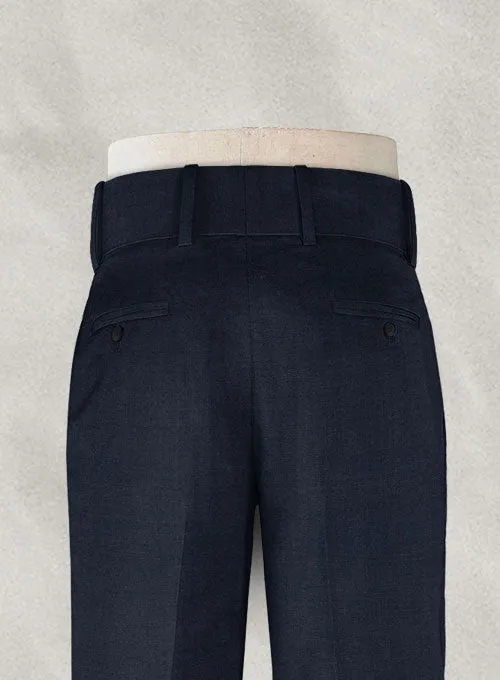 Napolean Dark Blue Double Gurkha Wool Trousers