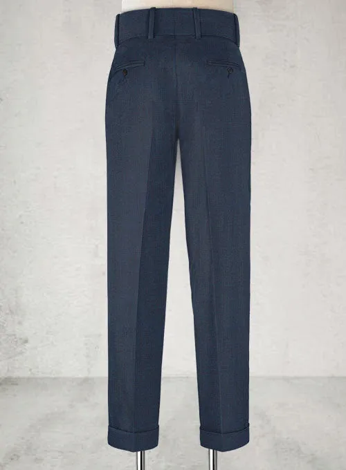 Napolean Highball Blue Double Gurkha Wool Trousers