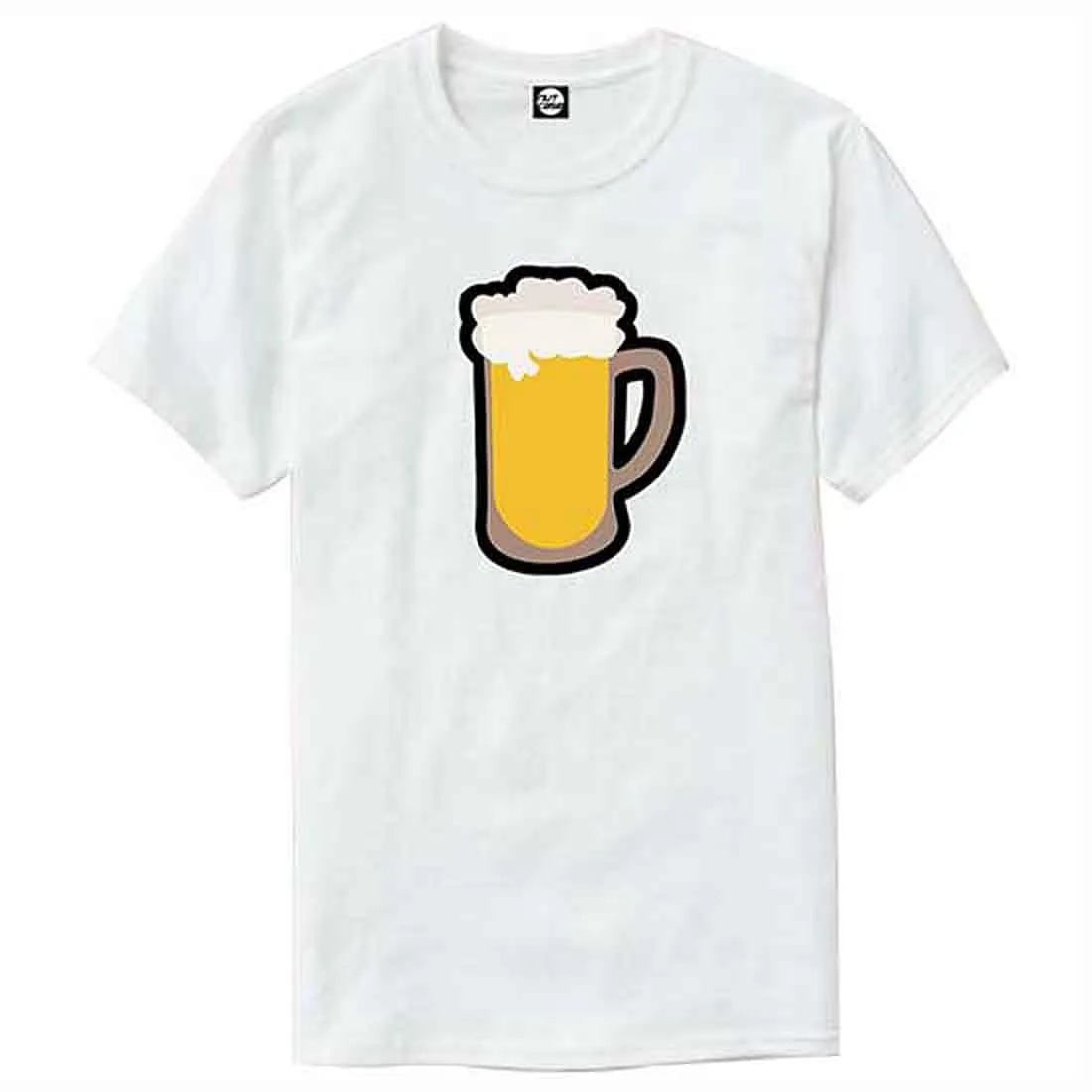 Nutcase Designer Round Neck Men's T-Shirt Wrinkle-Free Poly Cotton Tees - Beer Glass