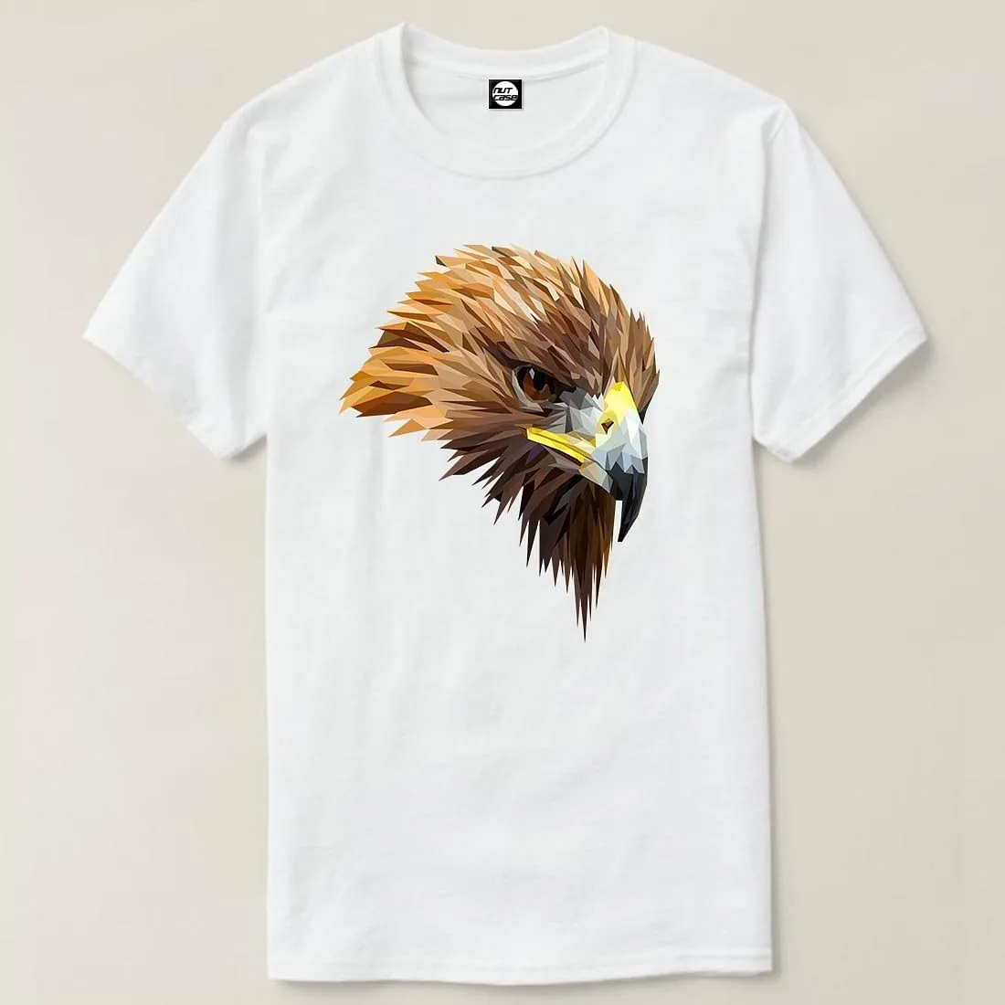 Nutcase Designer Round Neck Men's T-Shirt Wrinkle-Free Poly Cotton Tees - Eagle