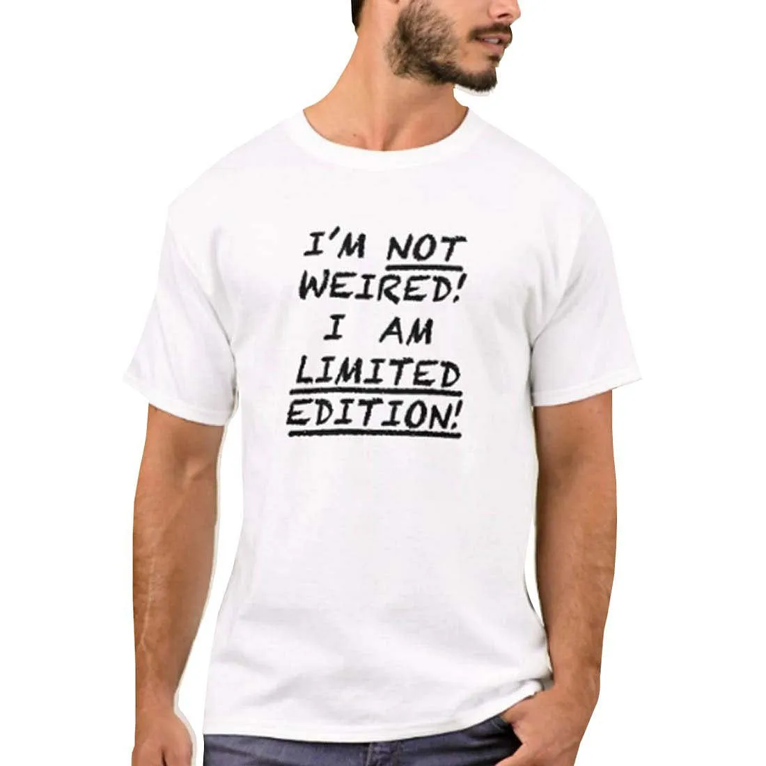 Nutcase Designer Round Neck Men's T-Shirt Wrinkle-Free Poly Cotton Tees - I Am Not Weird