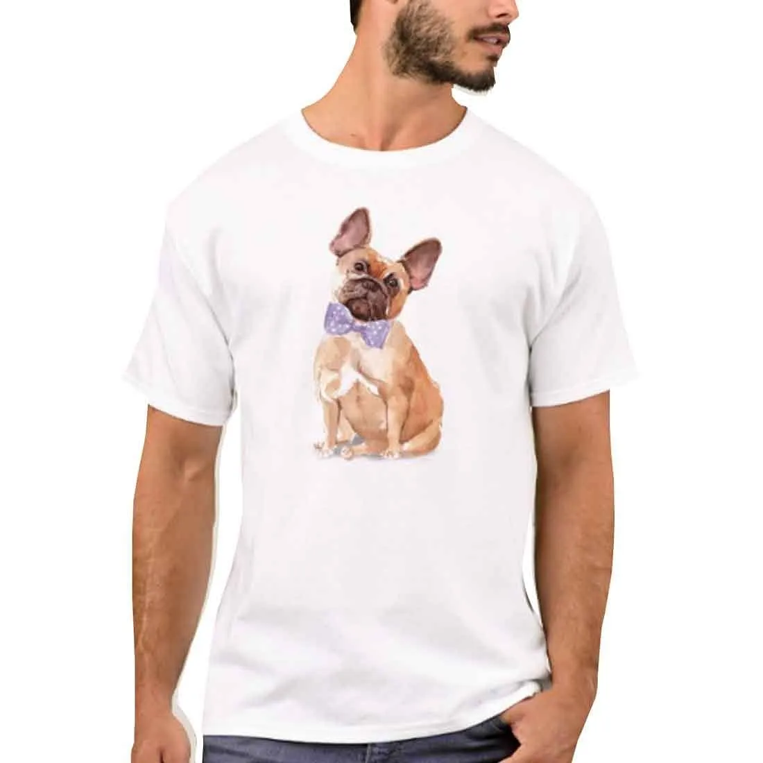 Nutcase Designer Round Neck Men's T-Shirt Wrinkle-Free Poly Cotton Tees - Sweet Dog