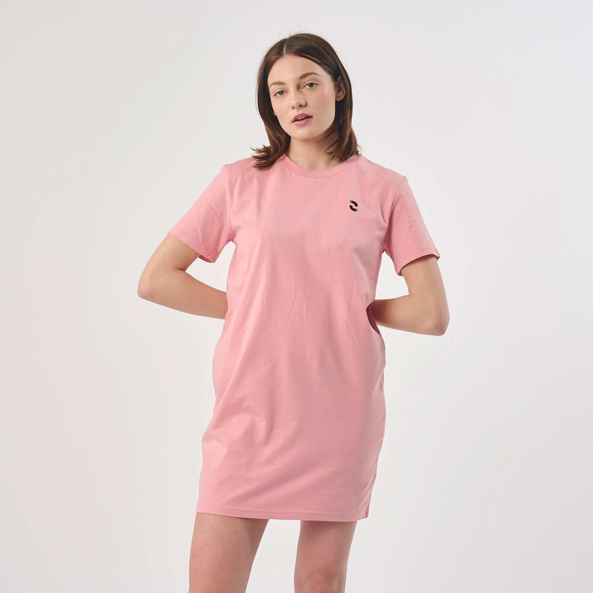 Omnitau Women's Organic Cotton T-Shirt Dress - Pink