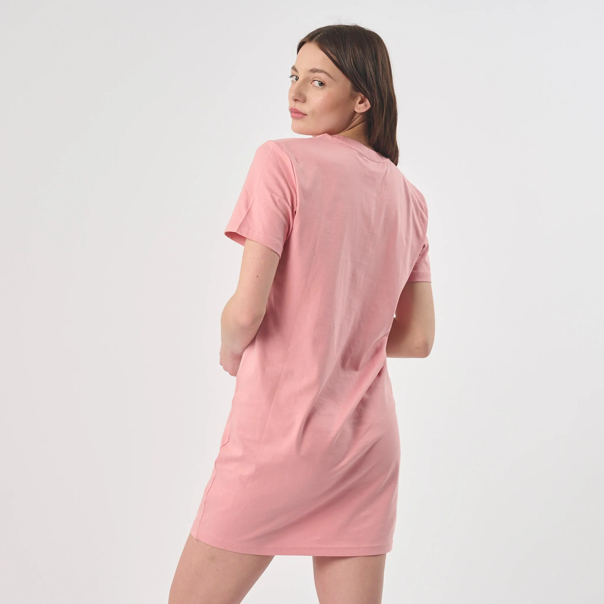 Omnitau Women's Organic Cotton T-Shirt Dress - Pink