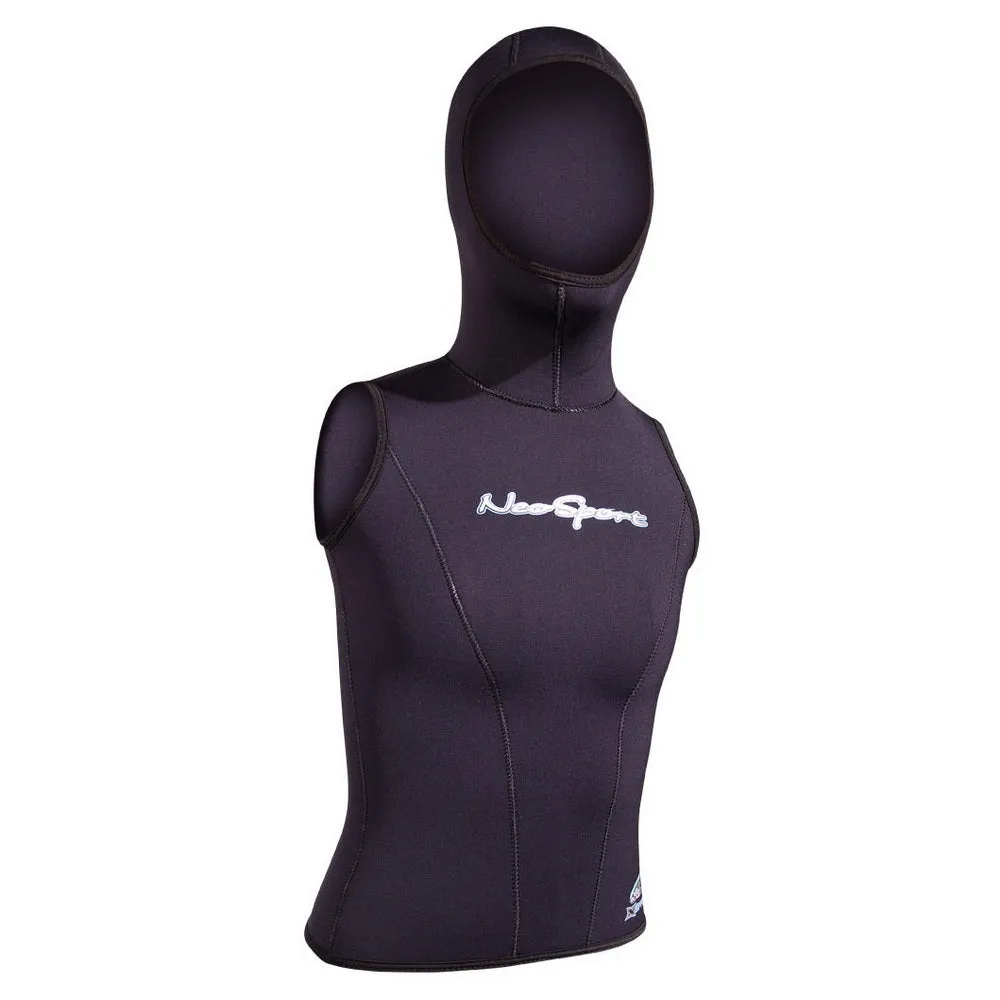 Open Box NeoSport 5/3mm Womens Hooded Dive Vest - Black - 10