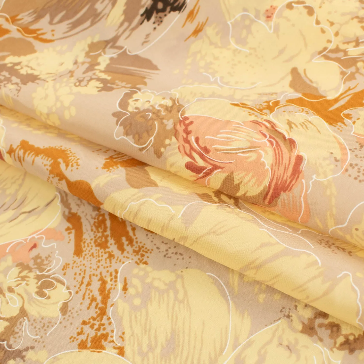 Printed Lining Design-11 Beige & Cream Florals