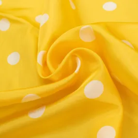 Printed Lining Design-22 White Dots on Yellow