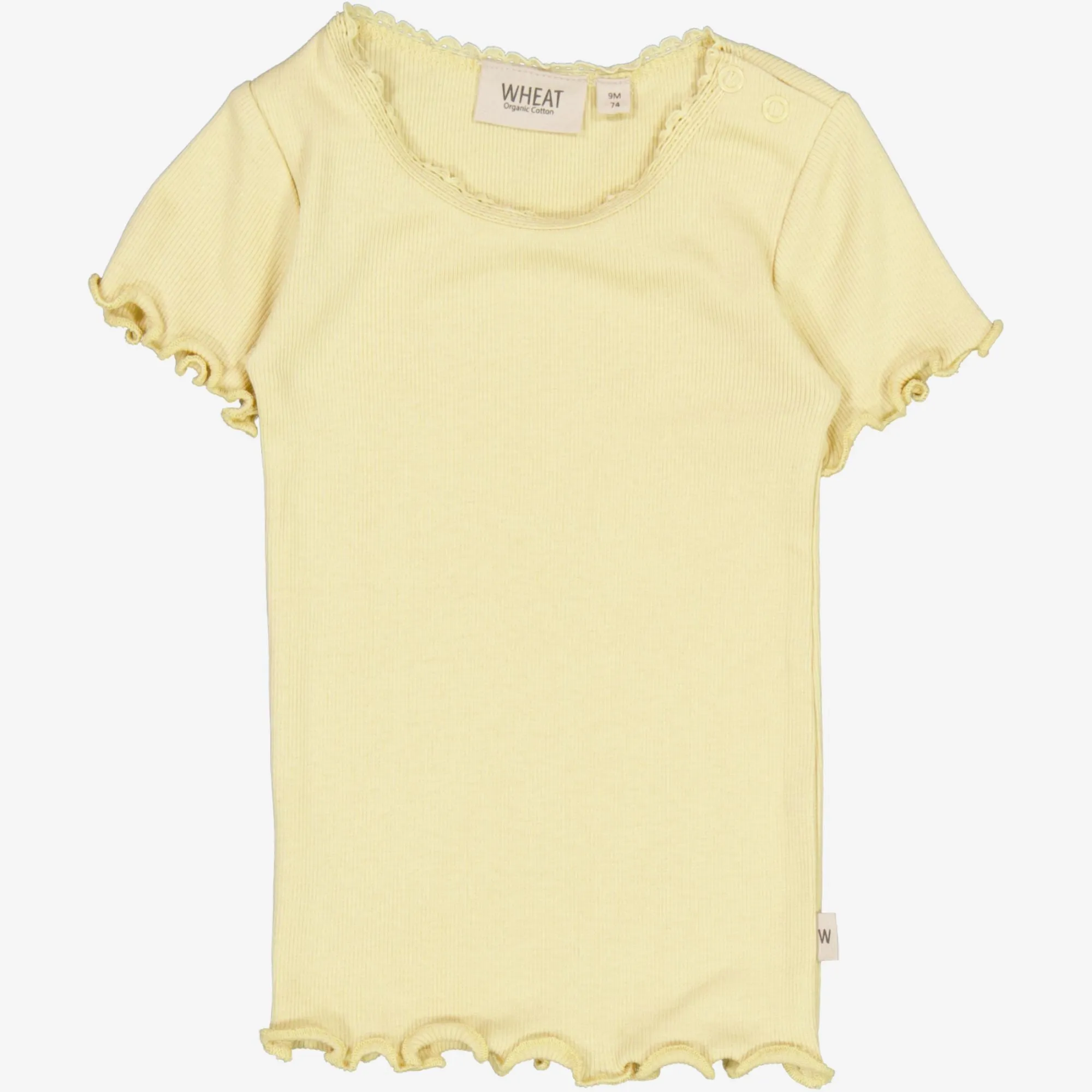 Rib T-Shirt Lace SS | Baby - yellow dream