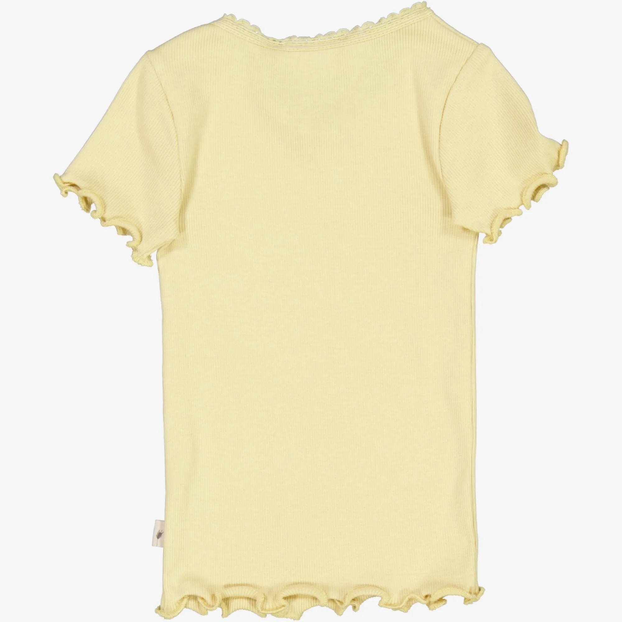 Rib T-Shirt Lace SS | Baby - yellow dream