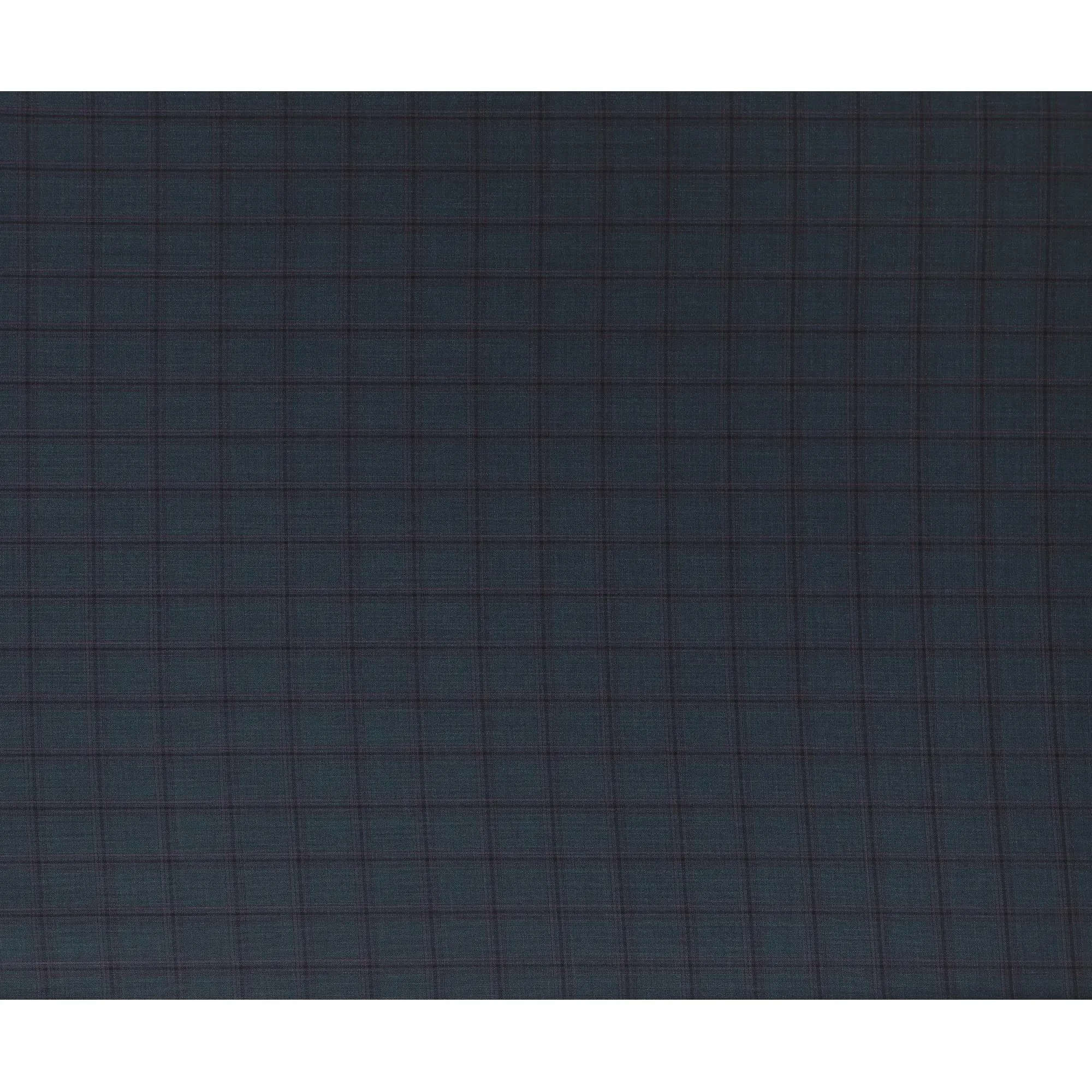 Sophisticated Petrol Green Super 130's Wool Fabric - Classic Italian Check, 150cm Width - D18242