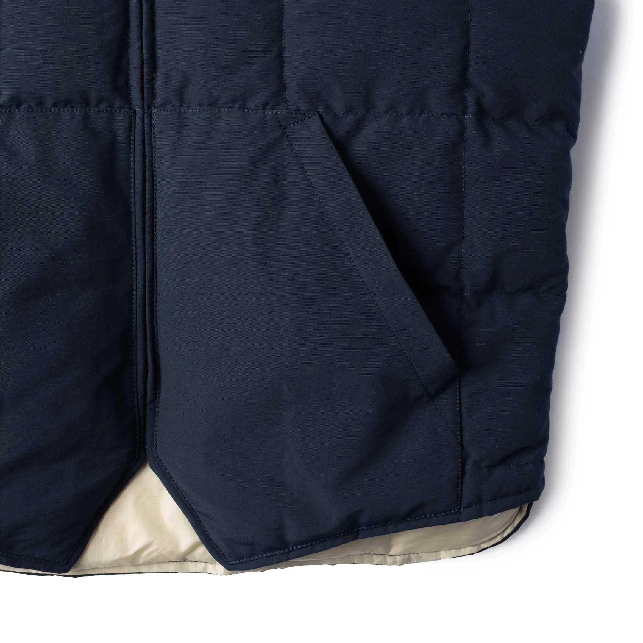 The Real McCoy's Cotton/Nylon Down Vest Navy