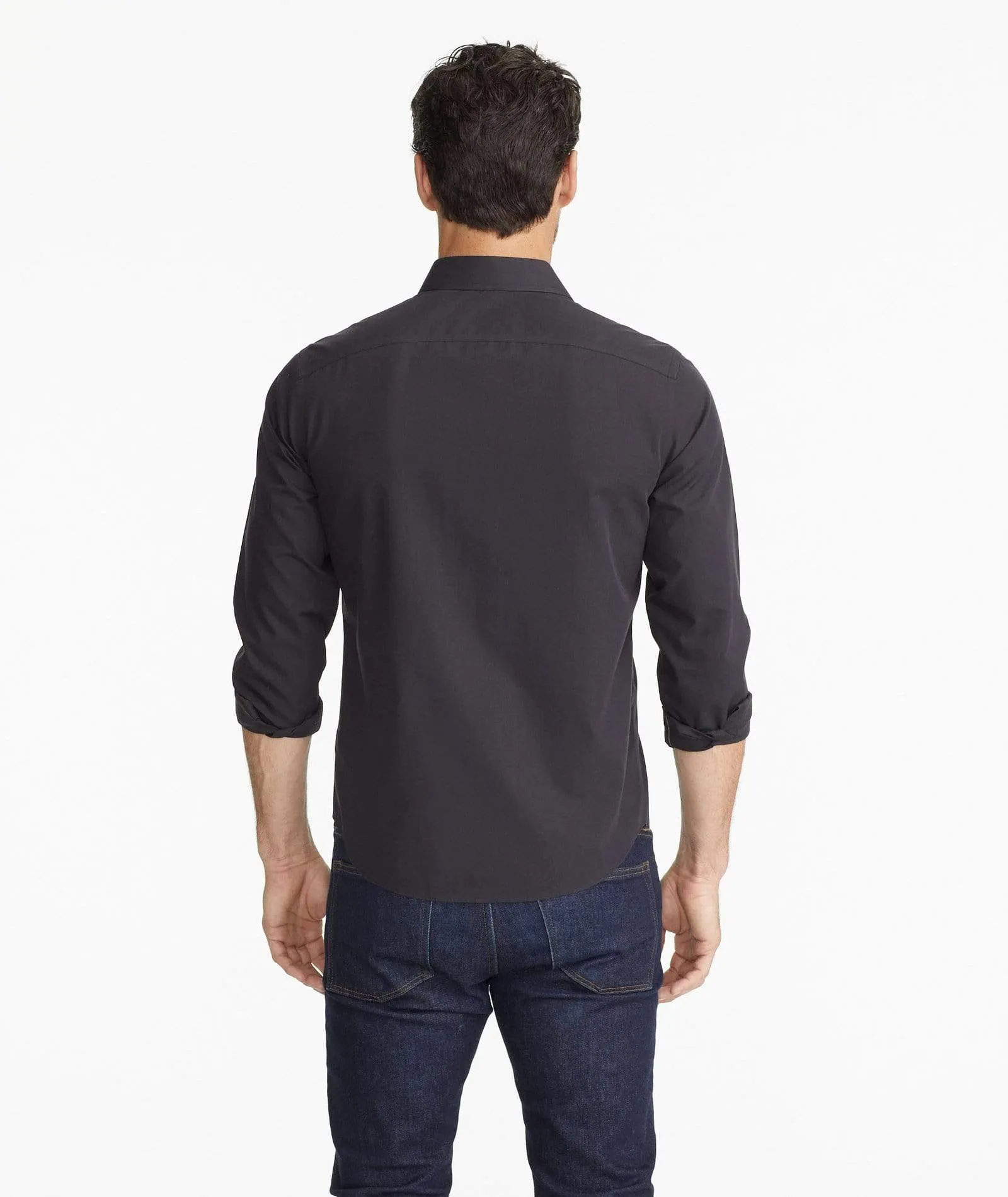 UNTUCKit - Men's Black Stone Wrinkle-Free Long Sleeve Shirt