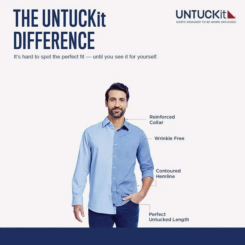 UNTUCKit - Men's Black Stone Wrinkle-Free Long Sleeve Shirt