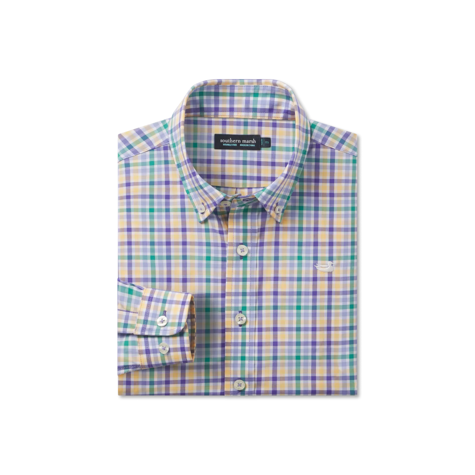 Youth Juban Check Dress Shirt